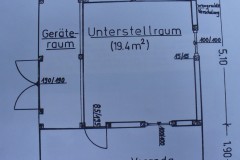 Grundriss der neuen Vereinshütte